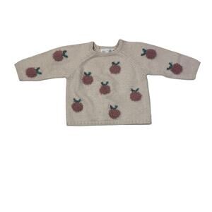 Zara Baby Girl Peaches Knit Sweater